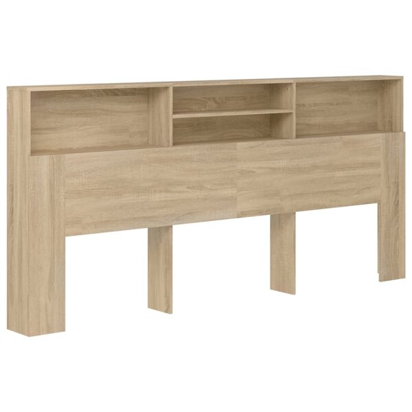 vidaXL Armoire de tête de lit Chêne sonoma 220x19x103 5 cm