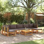 vidaXL Salon de jardin avec coussins 8 Pièces bois massif d'acacia