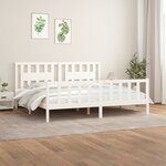 vidaXL Cadre de lit sans matelas blanc bois massif de pin 200x200 cm