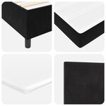 Lit Box Spring vidaXL avec Matelas Noir Petit Double Velours