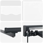 vidaXL Cadre de store manuel avec LEDs Blanc et anthracite 5 × 3 5 m