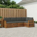 vidaXL Ensemble de canapés d'extérieur 4 pc Naturel et Anthracite