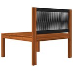 vidaXL Salon de jardin 7 Pièces avec coussins Crème Bois d'acacia solide