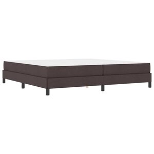 vidaXL Lit à ressorts avec matelas Marron foncé 200 x 200 cm tissu