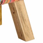 vidaXL Banc multicolore 160 cm tissu chindi et bois de manguier massif
