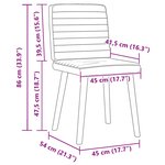 vidaXL Chaises à manger lot de 4 marron foncé tissu