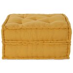 vidaXL Pouf modulaire jaune 70x70x36 tissu