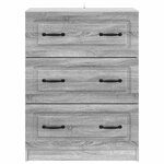 vidaXL Armoire à tiroirs Sonoma gris 66 x 34 5 x 87 cm