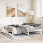 vidaXL Lit de jour sans matelas blanc 90x190 cm bois de pin massif