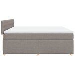 vidaXL Sommier à lattes de lit avec matelas Taupe 180x200 cm Tissu
