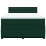 vidaXL Sommier à lattes de lit et matelas Vert foncé 140x200cm Velours