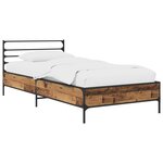 vidaXL Cadre de lit Bois ancien 80 x 200 cm Bois d'ingénierie