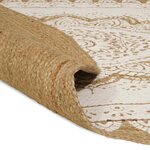 vidaXL Tapis en Jute Floral Naturel 152 x 245 cm Jute