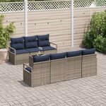 vidaXL Ensemble de Canapés 8 Pièces Gris polyrotin