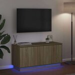 vidaXL Meuble TV Chêne Sonoma 100 x 38 x 49 cm Bois d'ingénierie