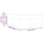 vidaXL Cadre de lit avec matelas Gris foncé 140 x 200 cm tissu