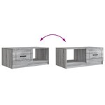 vidaXL Table basse Sonoma gris 90 x 50 x 37 cm Bois d'ingénierie