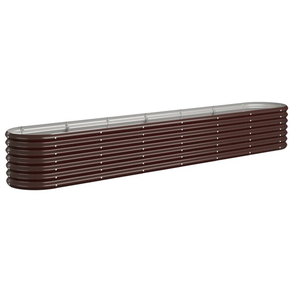 vidaXL Lit surélevé de jardin Acier galvanisé marron