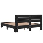vidaXL Cadre de lit sans matelas noir 150x200 cm