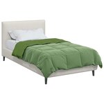 vidaXL Couette d'été 155 x 220 cm Été Microfibre (100  polyester) Vert
