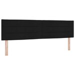 vidaXL Tête de lit LED avec bandes LED Noir 180 cm tissu