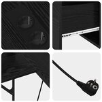 vidaXL Bureau Chêne Noir 182 x 101 x 87.5 cm Bois d'ingénierie