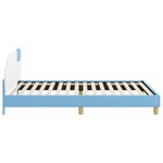 vidaXL Cadre de lit pour enfants avec tête de lit Bleu 90 x 190 cm PU