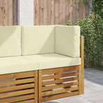 vidaXL Coussin de canapé d'extérieur 3 Pièces Crème Polyester