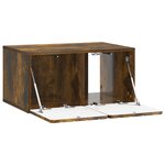 vidaXL Meuble TV mural Chêne fumé 59 5 x 41 x 30 cm Bois d'ingénierie