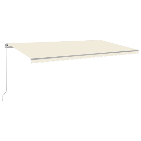 vidaXL Auvent manuel rétractable avec LED 600x350 cm Crème