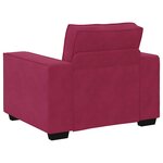 vidaXL Ensemble de canapés 3 Pièces avec coussins Rouge bordeaux Velours