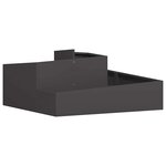 vidaXL Cache-pot de jardin Noir 100 x 100 x 50 cm Acier