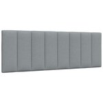 vidaXL Cadre de lit sans matelas Hanko gris clair 140x190 cm tissu