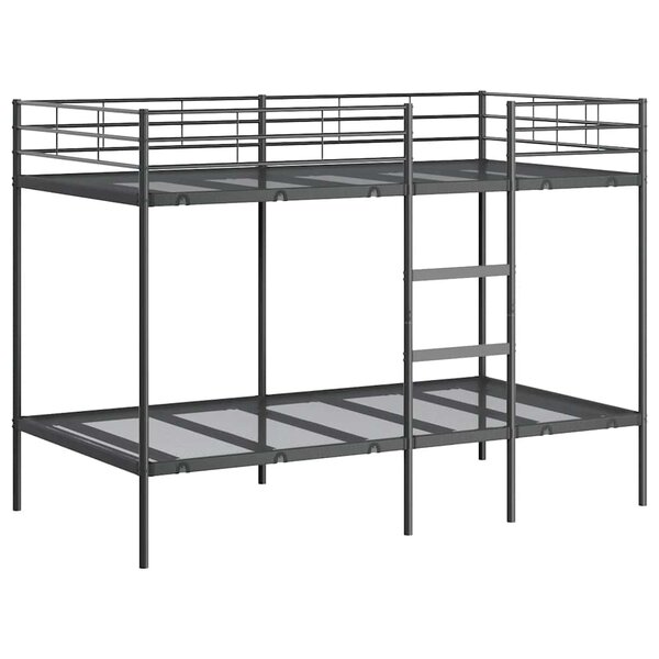 vidaXL Lit superposé sans matelas noir 107x203 cm acier