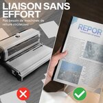 5 Kit de Reliure A4 sans perforation sans Relieuse- ACROPAQ - 5 Baguettes & 5 Transparentes & 5 Couvertures- Jusqu'à 30 feuilles