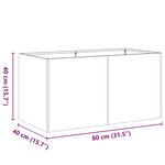 vidaXL Jardinière blanc 80x40x40 cm acier laminé à froid