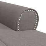 vidaXL Chaise longue avec coussin Taupe 91 x 157 x 91 cm tissu
