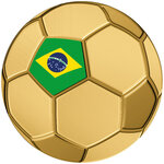 Monnaie BRASIL FOOTBALL Sport Icons 1/1000 Oz Or 3000 Francs Chad (PRÉCOMMANDE)