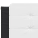 vidaXL Lit avec matelas noir et blanc 200x200 cm similicuir