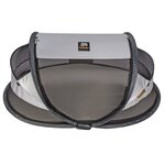 DERYAN Lit d'enfant de voyage avec moustiquaire Luxe Argenté