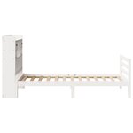 vidaXL Lit bibliothèque sans matelas blanc 90x190cm bois de pin massif