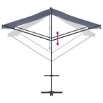 vidaXL Auvent autoportant bleu et blanc 300x300 cm tissu et acier