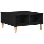 Table basse vidaXL chêne noir 60x60x30 cm bois aggloméré