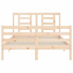 vidaXL Cadre de lit sans matelas 140x190 cm bois massif