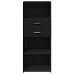 vidaXL Buffet haut noir 50x42 5x124 cm bois d'ingénierie