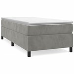 vidaXL Cadre de lit sans matelas gris clair 100x200 cm velours