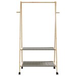 vidaXL Porte-vêtements et étagères et roulettes 96x45 5x155 5cm bambou