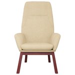 vidaXL Chaise de relaxation Crème Tissu