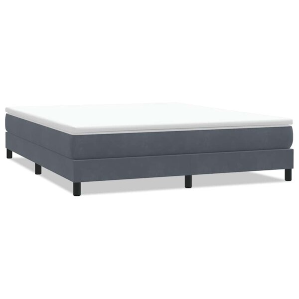 vidaXL Sommier à lattes de lit sans matelas gris foncé 180x220 cm
