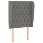 vidaXL Sommier à lattes de lit avec matelas Gris foncé 80x200 cm Tissu